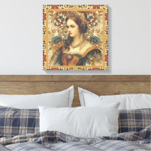 Vintage A Beautiful and Elegant Noblewoman,Classic Canvas Print