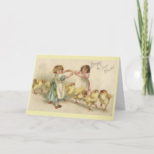 Vintage - A Bright Easter, Holiday Card