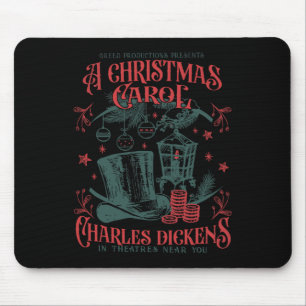 Vintage A Christmas Carol Xmas Light Academia Lite Mouse Mat