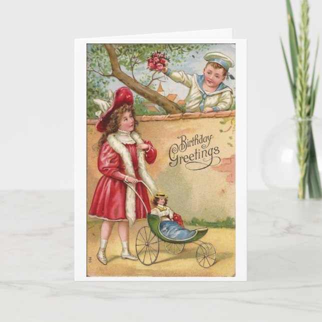 Vintage - A Happy Birthday Surprise, Card (Front)