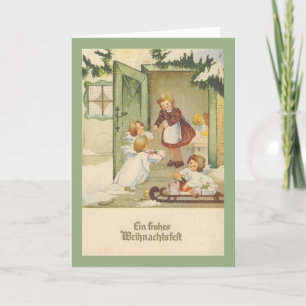 Vintage A Happy Christmas Celebration German Chris Card