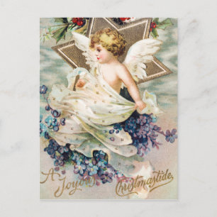 Vintage A Joyous Christmastide (1908) Painting Holiday Postcard