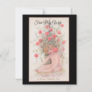 Vintage 'A Joyous Valentine Day' Cherub Custom  Holiday Card