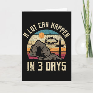 Vintage A Lot Can Happen In 3 Days Christian Easte Card