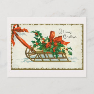 Vintage A Merry Christmas Card
