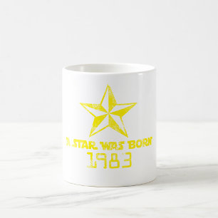 Vintage A Star Was Born 1983 Yellow Star  Coffee Mug