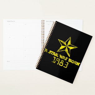 Vintage A Star Was Born 1983 Yellow Star  Planner