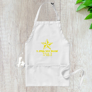 Vintage A Star Was Born 1983 Yellow Star  Standard Apron