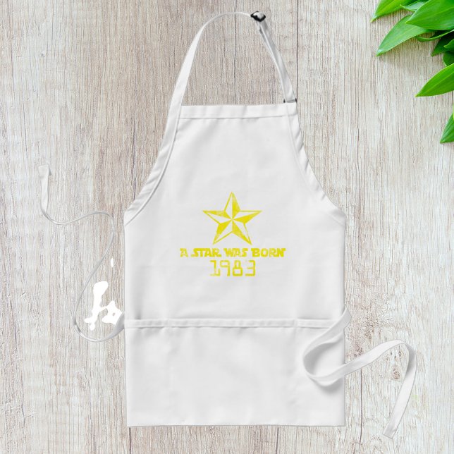 Vintage A Star Was Born 1983 Yellow Star  Standard Apron (Creator Uploaded)
