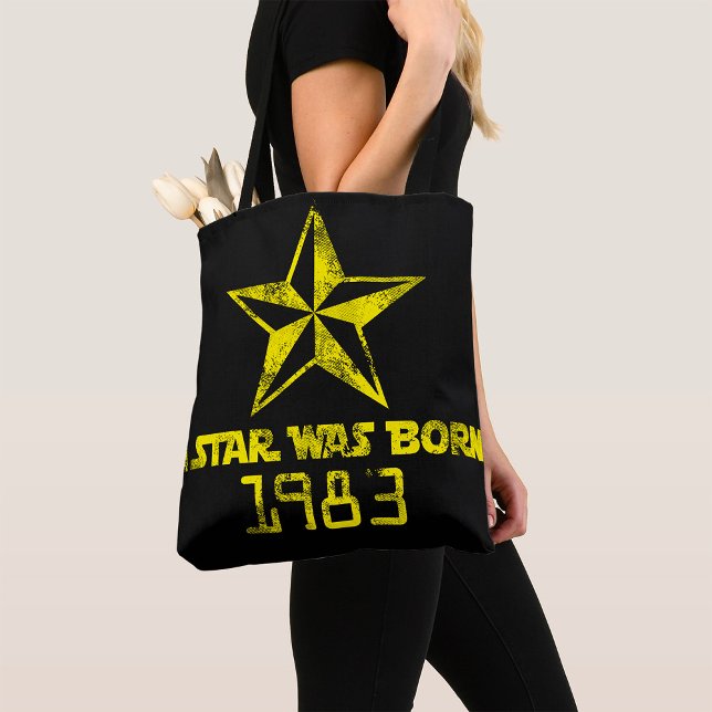 Vintage A Star Was Born 1983 Yellow Star  Tote Bag (Creator Uploaded)