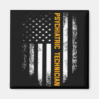 Vintage Aamerican Usa Flag Psychiatric Magnet