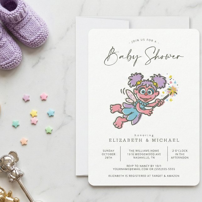 Vintage Abby Cadabby Baby Shower Invitation (Creator Uploaded)