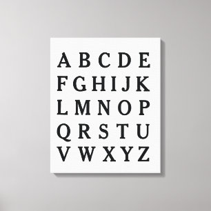 Vintage ABC Alphabet Canvas Poster Teacher Gift Print