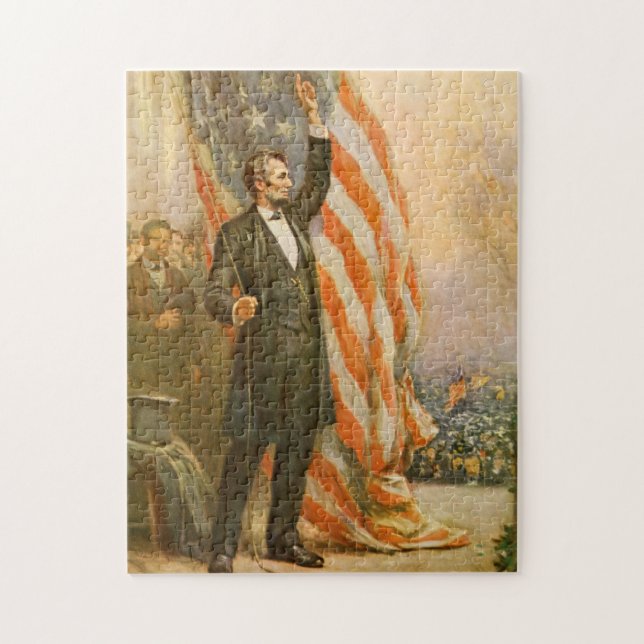 Vintage Abe Lincoln American President Independant Jigsaw Puzzle (Vertical)