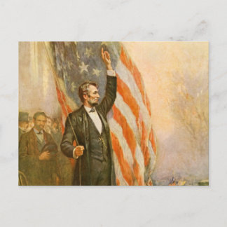 Vintage Abe Lincoln American President Independant Postcard