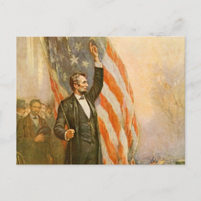 Vintage Abe Lincoln American President Independant Postcard (Front)