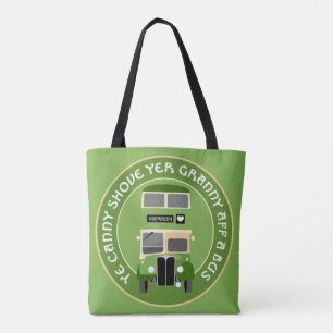 Vintage Aberdeen Double-decker bus tote bag