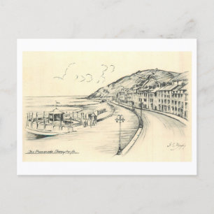 Vintage Aberystwyth Promenade Postcard