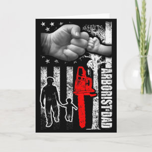 Vintage Aborist Dad American Flag Usa Flag  Card