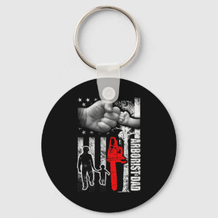Vintage Aborist Dad American Flag Usa Flag Key Ring