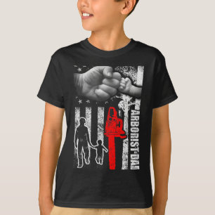 Vintage Aborist Dad American Flag Usa Flag T-Shirt