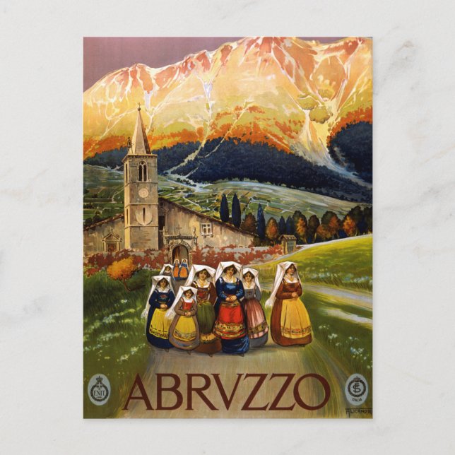 Vintage Abruzzo Italy Travel Postcard (Front)