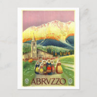 Vintage Abruzzo Italy Travel Poster