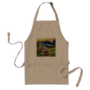Vintage Abruzzo Italy Travel Poster Standard Apron