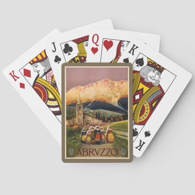Vintage Abrvzzo Italy playing cards (Back)