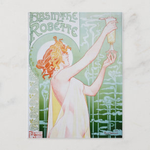 Vintage Absinthe Advertisement Postcard