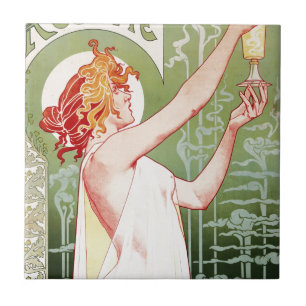 Vintage Absinthe Robette Ad Art Nouveau Tile
