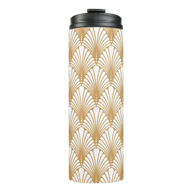 vintage abstract arabesque seamless pattern. Geome Thermal Tumbler (Front)
