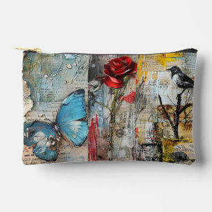 Vintage Abstract Art Collage Cosmetic Bag