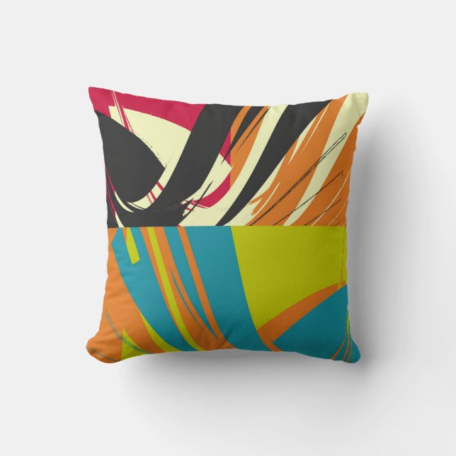 Vintage Abstract Art Deco Cushion (Front)