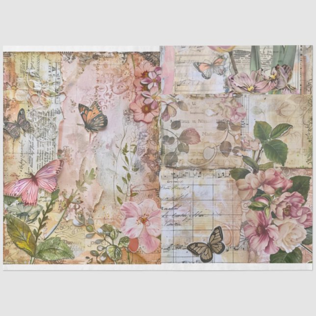 Vintage Abstract Art Decoupage Tissue Paper (Front)