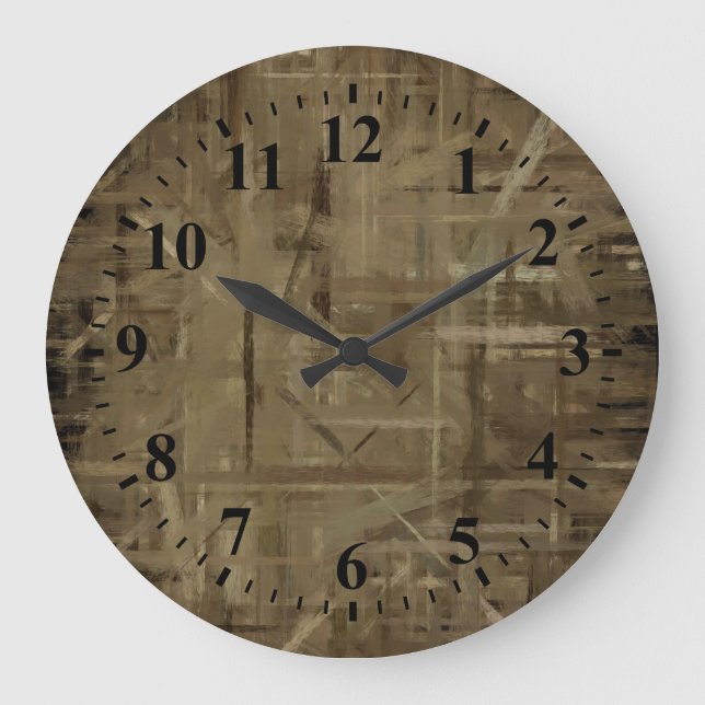 Vintage Abstract Art Painting Large Clock (Front)