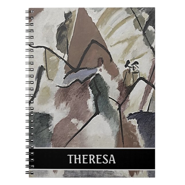 Vintage Abstract Art Spiral Photo Notebook (Front)