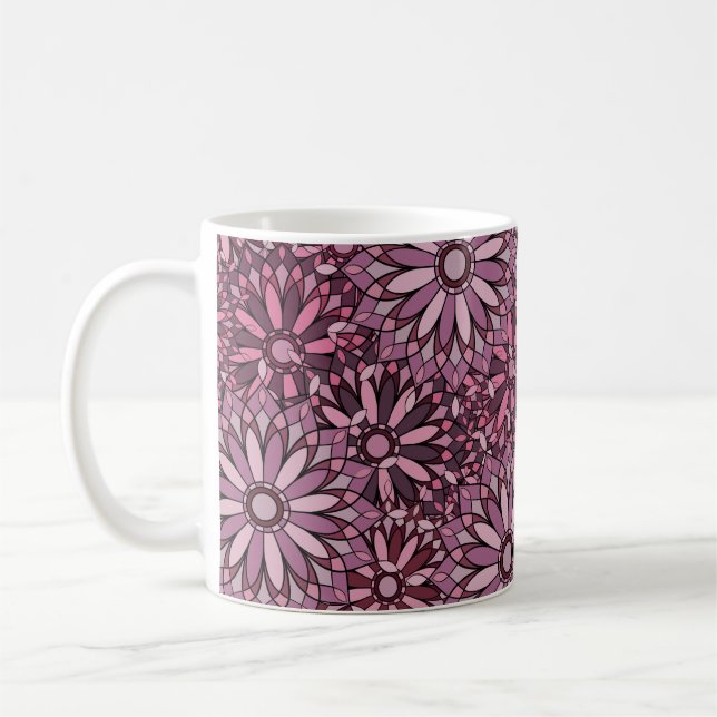 Vintage abstract background. Mandala style. seamle Coffee Mug (Left)