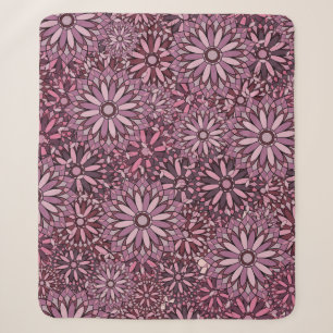 Vintage abstract background. Mandala style. seamle Sherpa Blanket