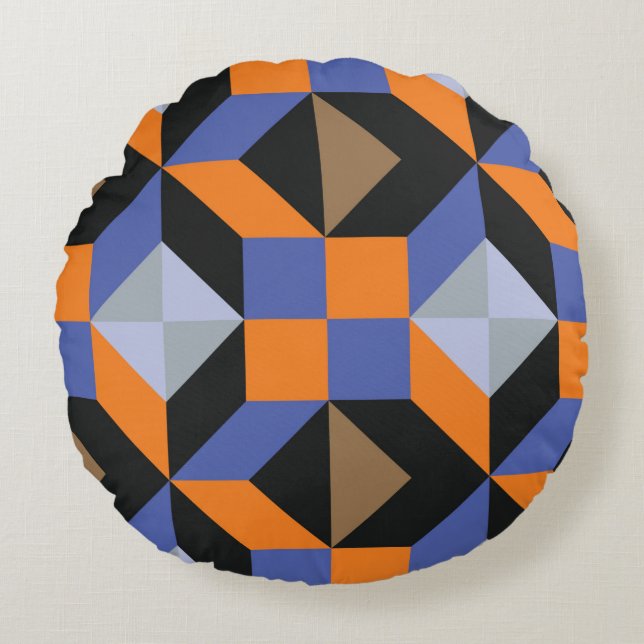 Vintage abstract background round cushion (Front)