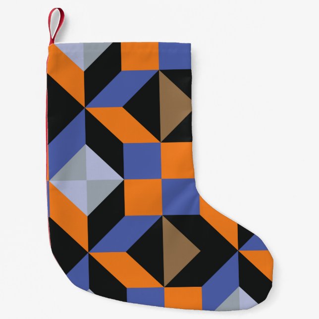 Vintage abstract background small christmas stocking (Front)