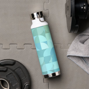 Vintage Abstract Blue Water Bottle