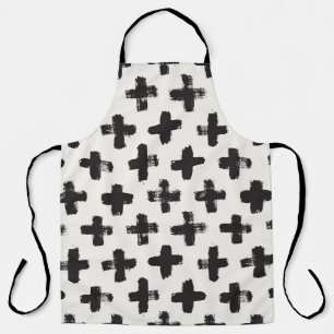 Vintage Abstract Brush Strokes Background Apron