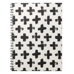 Vintage Abstract Brush Strokes Background Notebook