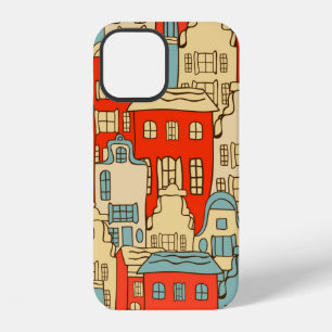 vintage abstract city seamless pattern. iPhone 12 case