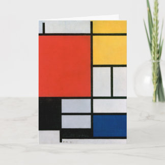 Vintage Abstract Composition by Piet Mondrian Card