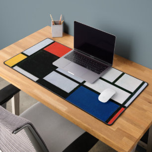 Vintage Abstract Composition by Piet Mondrian Desk Mat