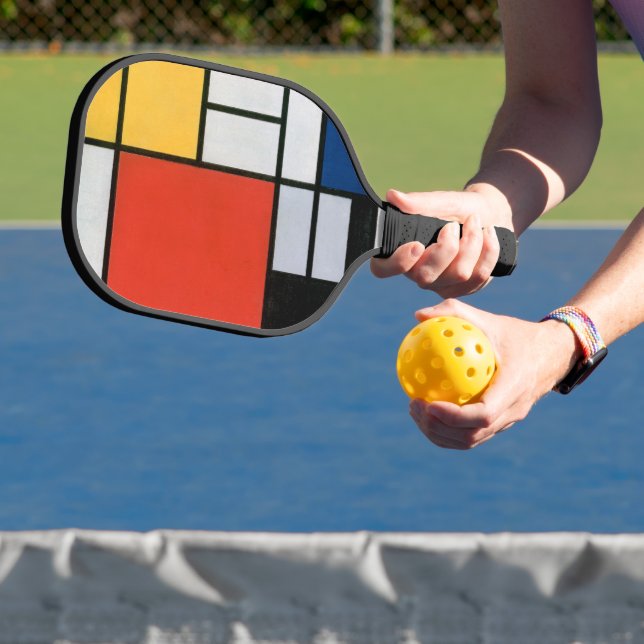 Vintage Abstract Composition by Piet Mondrian Pickleball Paddle (Insitu)
