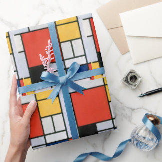 Vintage Abstract Composition by Piet Mondrian Wrapping Paper