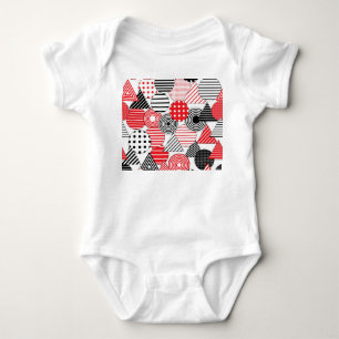 Vintage Abstract: Dots & Stripes Baby Bodysuit